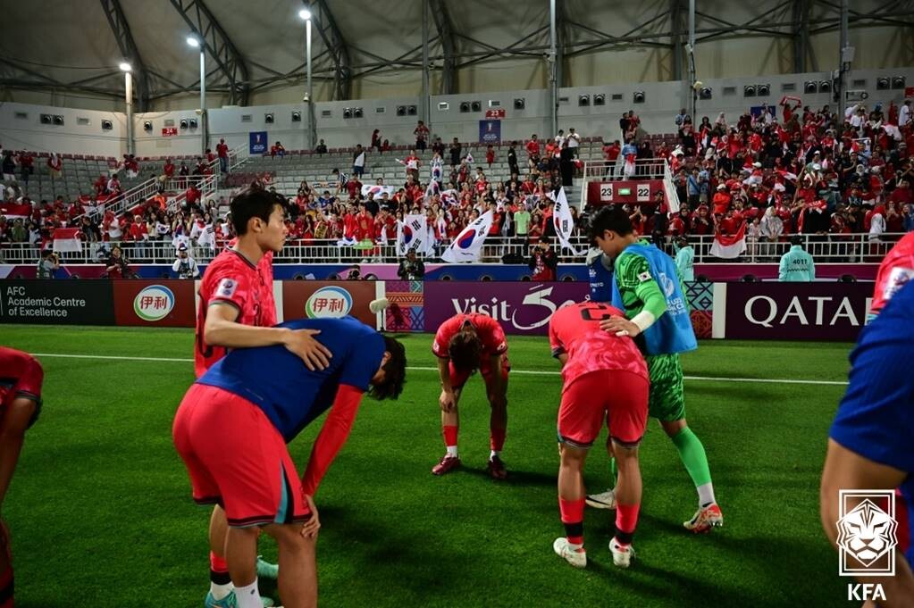 한국 축구의 올림픽 진출이 좌절됐다. 1988년 서울 올림픽 이후 8회 연속 올림픽 본선 진출 행진이 중단됐다. 사진=KFA 제공