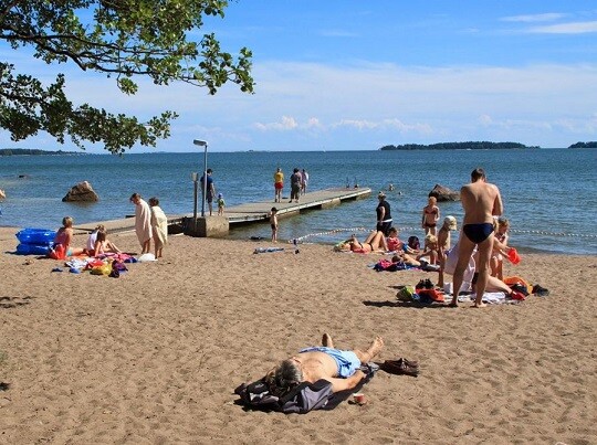 핀란드 에스포의 하우킬라티 해변. 사진=인터넷 커뮤니티 캡처