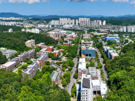 공과대학에서 바라본 가좌캠퍼스 전경. 사진=경상국립대 제공