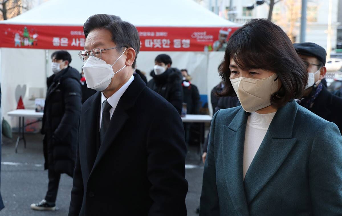 이재명 전 더불어민주당 대표와 부인 김혜경 씨. 사진=국회사진취재단