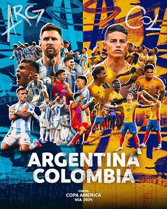 아르헨티나와 콜롬비아의 코파 아메리카 결승전이 임박했다. 사진= 코파 아메리카 페이스북