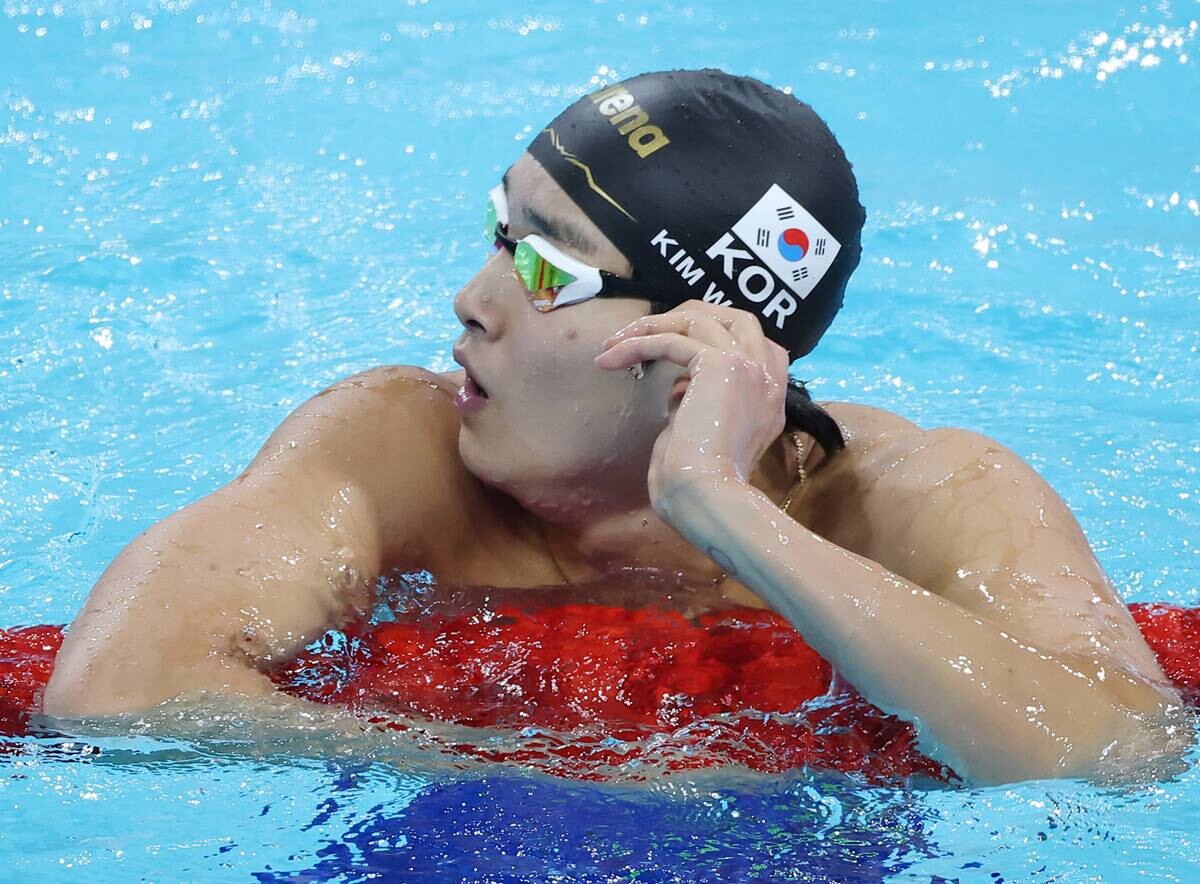 김우민은 2012 런던 올림픽 이후 12년만에 올림픽 수영 종목에서 한국에 메달을 안겼다. 사진=연합뉴스