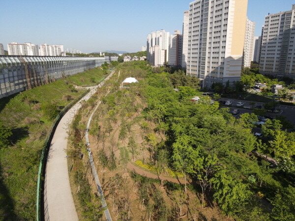 제2경인고속도로변 기후대응 도시숲. 사진=남동구 제공