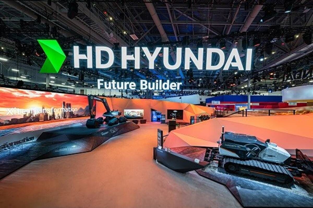 HD현대그룹이 지난 1월 세계 최대 가전제품 전시회 CES(Consumer Electronics Show) 내 마련한 전시 부스. 사진=HD현대그룹 제공