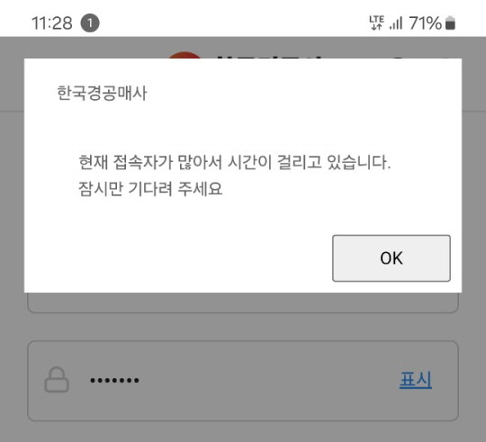 앱을 통해서만 입찰할 수 있었지만 입찰 오류가 반복해서 발생했다. 사진=김창의 기자