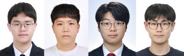 왼쪽부터 고재윤, 정민호, 추승준, 허준 학생. 사진=부산시교육청 제공