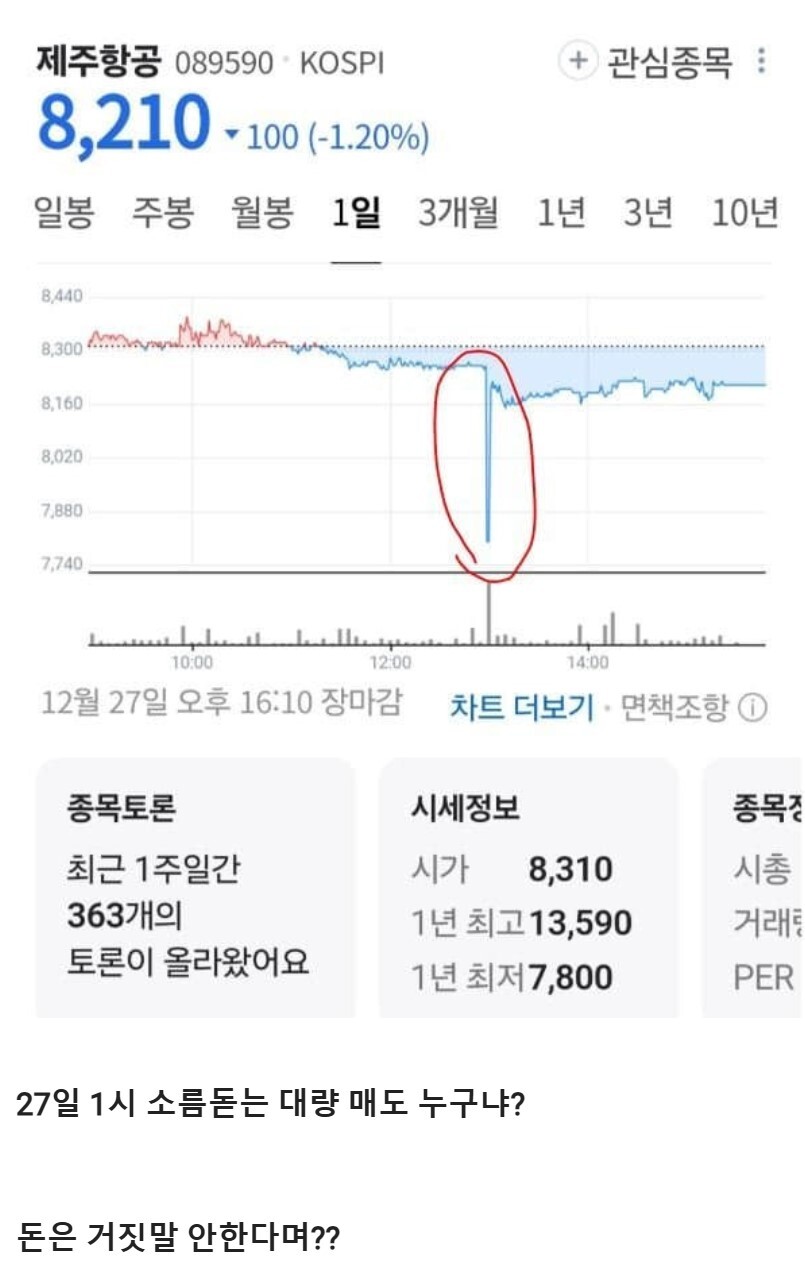 온라인 커뮤니티와 메신저를 통해 제주항공 무안참사 관련 음모론이 제기되고 있다. 사진=온라인 커뮤니티 캡처