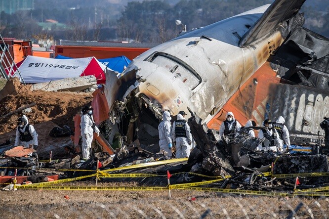 전남 무안군 무안국제공항 제주항공 여객기 참사 현장. 사진=최준필 기자