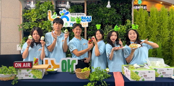 지역 농산물 홍보 장면. 사진=경남농협 제공
