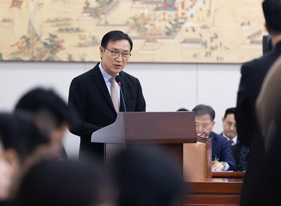 임태희 경기도교육감이 20일 국회 교육위원회 국정감사에서 모두 발언을 하고 있다. 사진=경기도교육청 제공