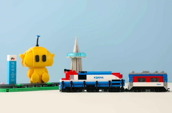 코레일유통이 판매하는 ‘대전 엑스포 꿈돌이 열차 블록(526pcs, 36,000원)’모습