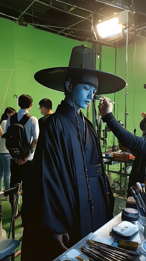 9월 중순 ‘케이팝 데몬 헌터스 실사 영화 촬영 현장 유출’ 영상이 유튜브에 올라와 11월 19일 기준 조회수 1533만 회를 기록할 만큼 화제가 됐는데 실제 영상이 아닌 AI로 만든 가상 영상이었다. 사진=유튜브 채널 Fantasoner(판타소너) 캡처