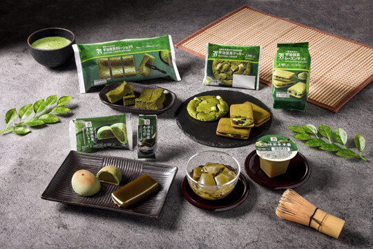 말차를 내세운 일본 편의점 신제품들. 사진=일본 세븐일레븐 홈페이지