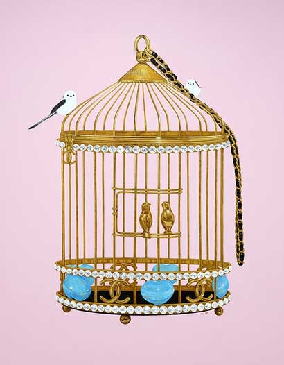 cage and bird2: 91×116.8cm Acrylic on canvas 2022
