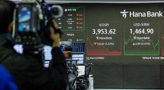 항공사는 주요 비용을 달러로 지출한다. 지난 11월 18일 서울 중구 하나은행 딜링룸 전광판에 원·달러 환율이 표시되고 있다. 사진=최준필 기자