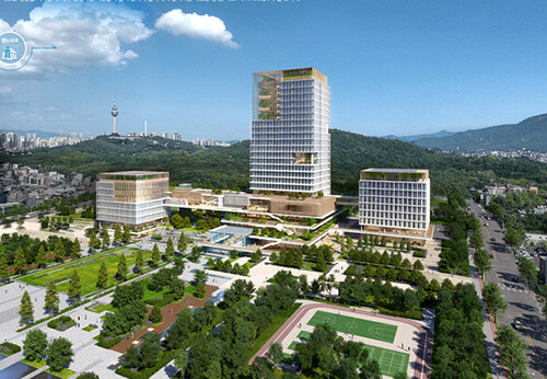 대구시 신청사 설계 공모 당선작 'FORETscape 숲이 깃든 문화청사' 설계도. 지하 2층, 지상 24층, 연면적 11만 8328.98㎡ 규모다. 사진= 대구시 제공