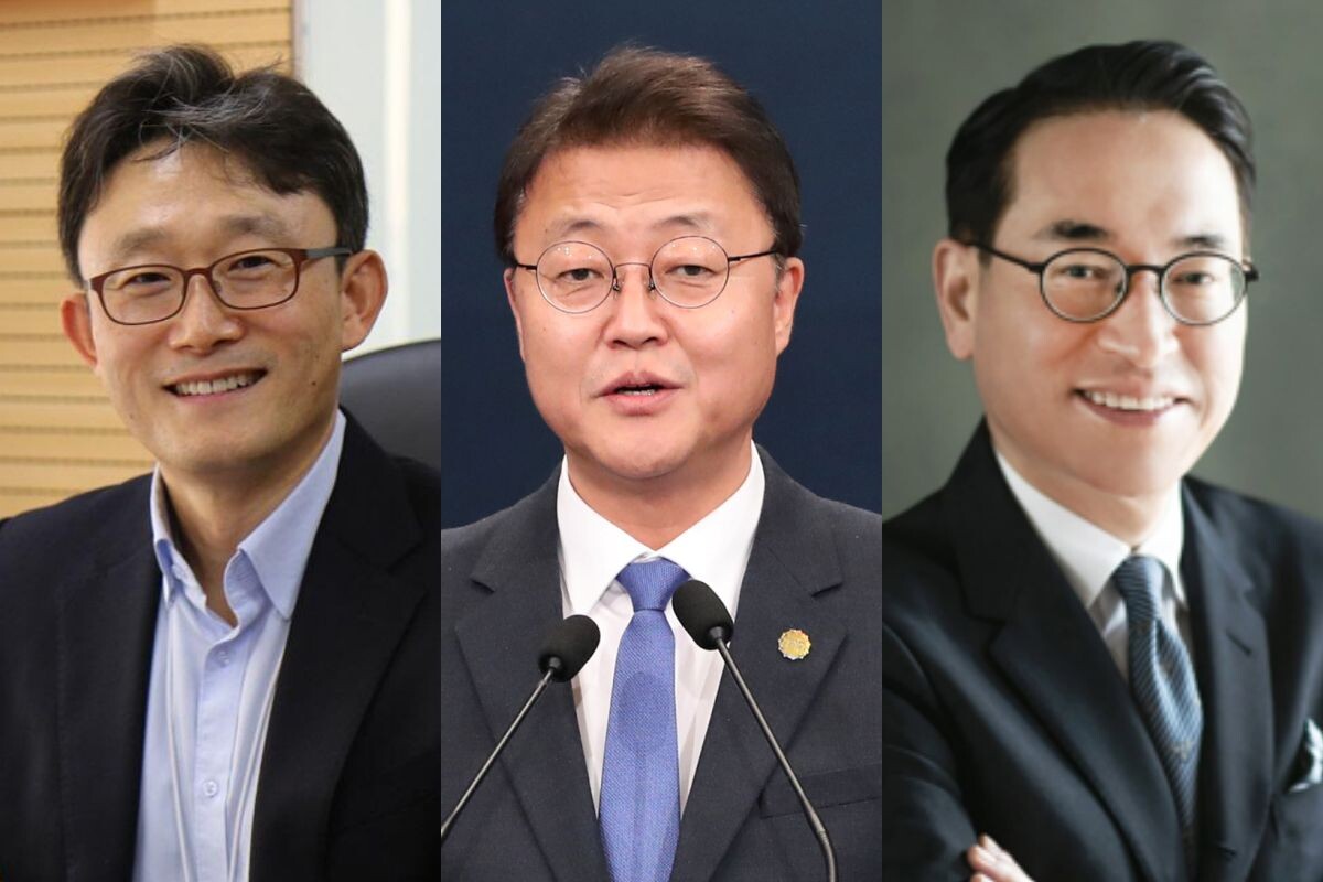 사진 왼쪽부터 박윤영·주형철·홍원표 KT CEO 후보. 사진=KT·연합뉴스·삼성SDS