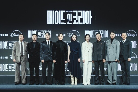 화려한 출연진 라인업을 자랑하는 '메이드 인 코리아'에 대해 우민호 감독은 "한 작품에 이 배우들을 다 모은다는 게 쉽지 않은 일인데 운이 좋았다"고 말했다. 사진=월트디즈니 컴퍼니 코리아 제공