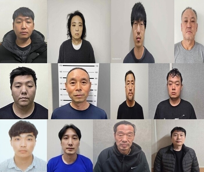 김녹완(33) 명재완(48) 이지현(34) 박찬성(64) 김성진(32) 차철남(56) 윤정우(48) 장재원(26) 장형준(33) 김동원(41) 김영우(54) 양민준(47). 2025년 신상정보가 공개된 피의자들이다. 사진=수사 담당 경찰 및 검찰 제공