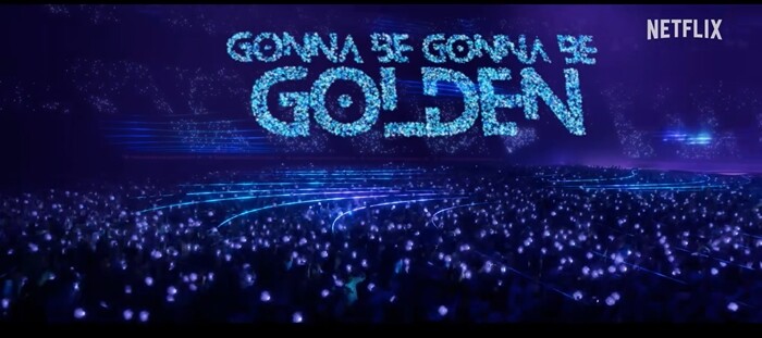‘케이팝 데몬 헌터스’ OST ‘골든’(golden)의 가사 ‘거나비 거나비 골든’(Gonna be gonna be golden)은 유행어가 됐다. 사진=‘골든’ 뮤직비디오 캡처