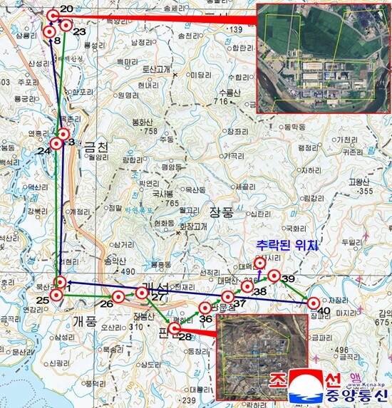 북한이 공개한 무인기 행적. 사진=연합뉴스