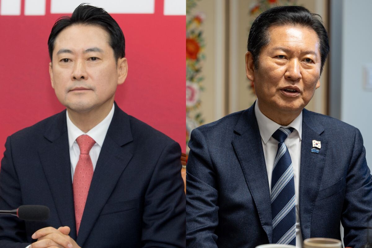 사진 왼쪽부터 장동혁, 정청래 대표. 사진=이종현 기자, 더불어민주당