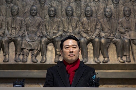 1월 15일 오전 서울 여의도 국회로텐더홀에서 국민의힘 장동혁 대표가 단식을 시작하고 있다. 사진=이종현 기자