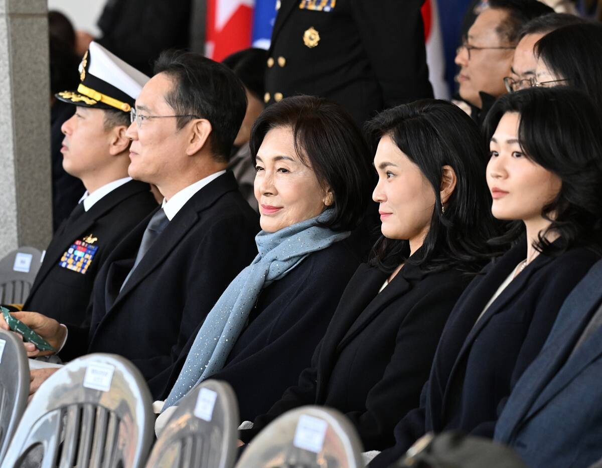 이재용 삼성전자 회장, 홍라희 리움미술관 명예관장, 이서현 삼성물산 사장. 사진=연합뉴스