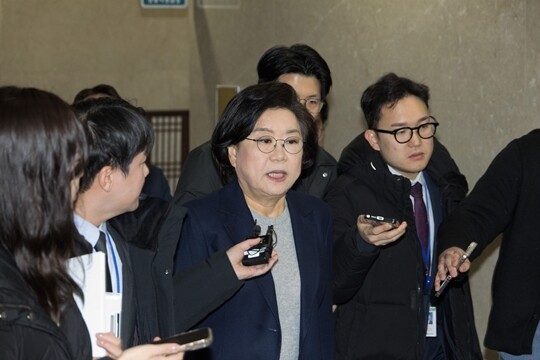 1월 23일 기획예산처 장관 인사청문회에 참석하기 위해 이혜훈 후보자가 이동하고 있다. 사진=이종현 기자