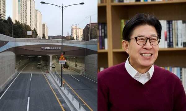 만덕~센텀 도시고속화도로(왼쪽)와 박형준 부산시장. 사진=부산시 제공