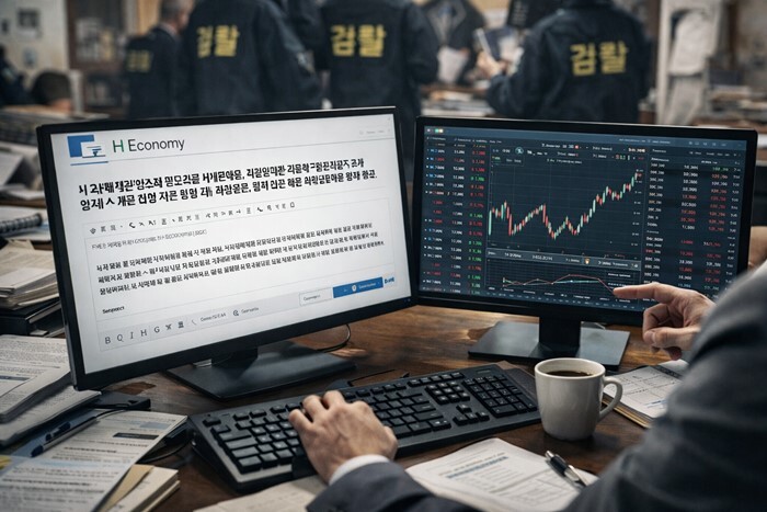선행매매 의혹을 둘러싼 금융당국의 수사가 확대되고 있다. 사진=챗GPT 생성 이미지