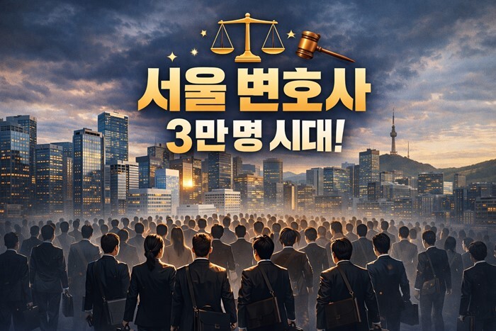 서울 변호사 ‘3만 명 시대’가 코앞으로 다가왔다. 사진=챗GPT 생성 이미지
