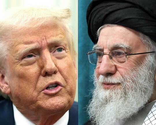 트럼프 미국 대통령(왼쪽)과 이란 최고 지도자 하메네이. 트럼프 대통령은  3월1일 자신의 소셜미디어를 통해 하메네이 사망 소식을 전했다. 사진=연합뉴스