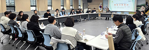 경산시가 '의료·요양·돌봄 통합지원 사업'의 원활한 추진을 위해 '통합지원회의'를 갖고 있다. 사진=경산시 제공