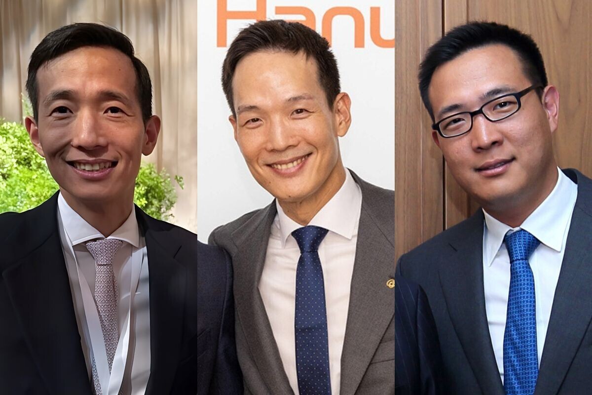 왼쪽부터 김동관 한화그룹 부회장, 김동원 한화생명 사장, 김동선 한화호텔앤드리조트 부사장. 사진=한화그룹 제공