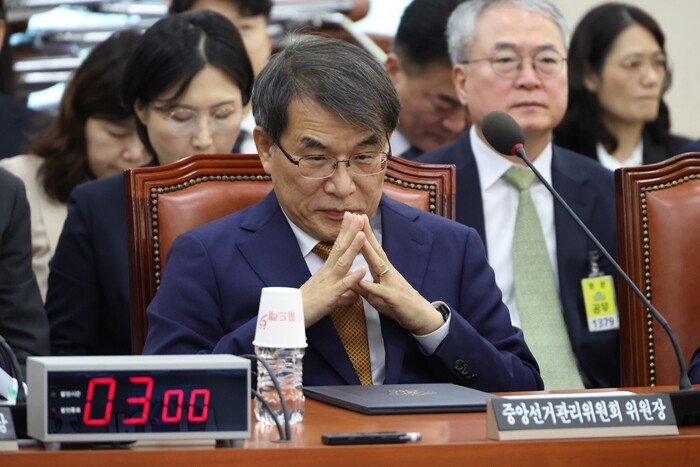 노태악 전 위원장은 2026년 3월 대법관에서 퇴임했지만 중앙선관위원장직을 유지한 채 제9회 전국동시지방선거를 치렀다. 사진=박은숙 기자