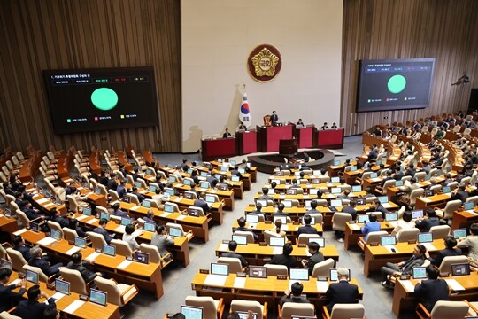 조정식 국회의장이 6월 11일 국회에서 열린 본회의에서 기후위기 특별위원회 구성의 건을 가결 처리하고 있다. 사진=박은숙 기자