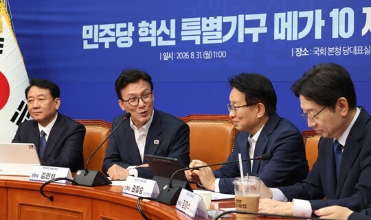 김민석 더불어민주당 대표가 8월 31일 국회에서 열린 메가성장 특별위원회 제1차 회의에서 발언하고 있다. 사진=박은숙 기자