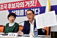한국당 “조국은 거짓말쟁이”