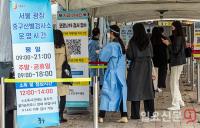 서울광장 임시선별진료소 찾은 시민들