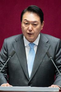 국회 첫 시정연설 하는 윤석열 대통령